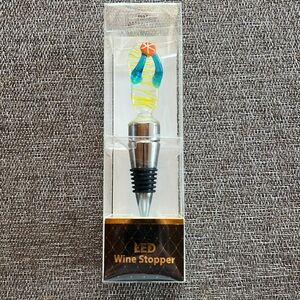 Cheers Flip Flop Light Up LED Wine Stopper Beachy Glass Art